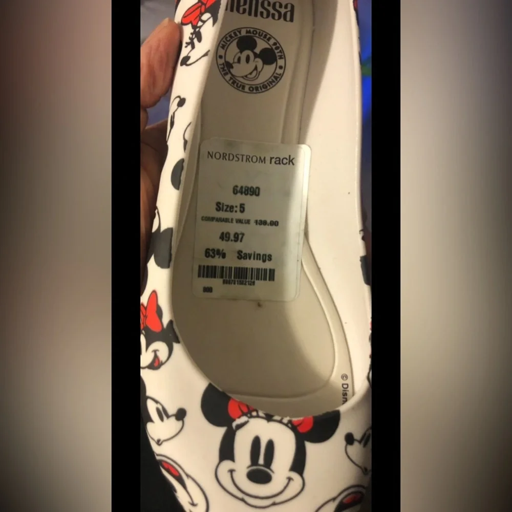 Melissa Minnie Mouse Ballet Disney Flats Size 5 - Picture 9 of 10
